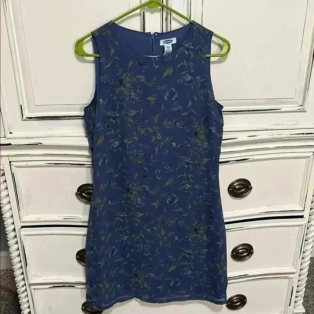 Old Navy Blue Floral Women's Dress